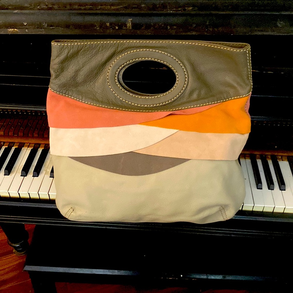 Fifty Four  Fossil Color Block Bag